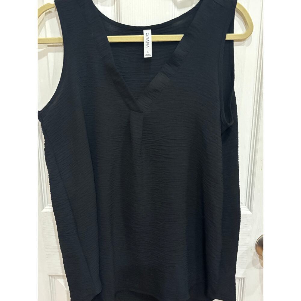 Elevated Zenana Size Large Sleeveless Blouse - Picture 2 of 4
